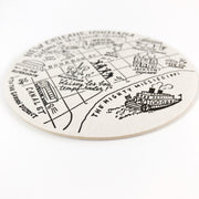 French Quarter, New Orleans Map Letterpress Coasters