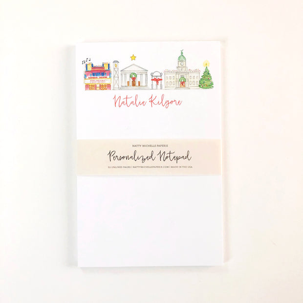 Athens, Georgia Holiday Personalized Notepad