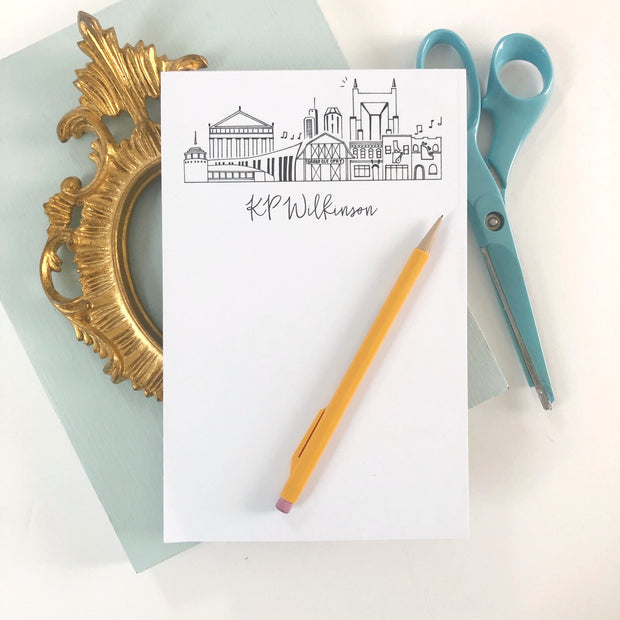 *Available in a Variety of Skylines* Personalized Notepads