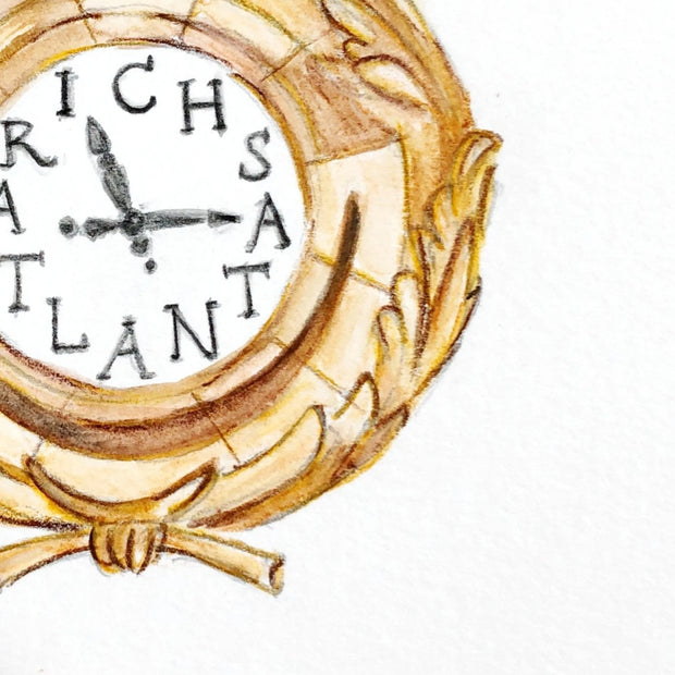 Atlanta Rich's Clock Art Print