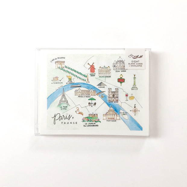 Paris Map Greeting Card