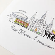 New Orleans, Louisiana Skyline Art Print