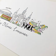 New Orleans, Louisiana Skyline Art Print