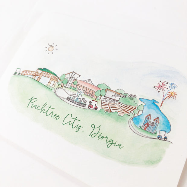 Peachtree City, Georgia Greeting Card