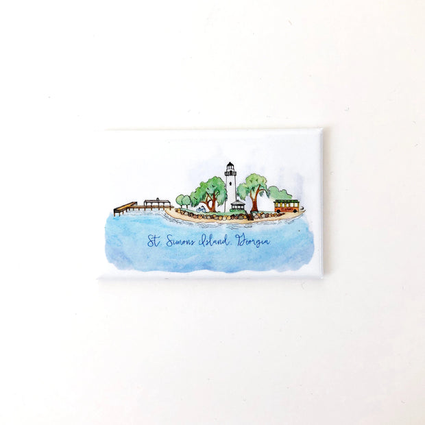 Saint Simons Island, Georgia Skyline Magnet