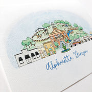 Alpharetta, Georgia Skyline Art Print