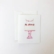 Strawberry Cake Birthday Greeting Card