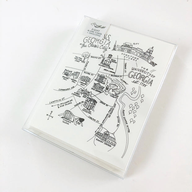 University of Georgia Map Greeting Card