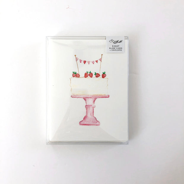 Strawberry Cake Birthday Greeting Card