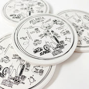 Atlanta Map Ceramic Coasters