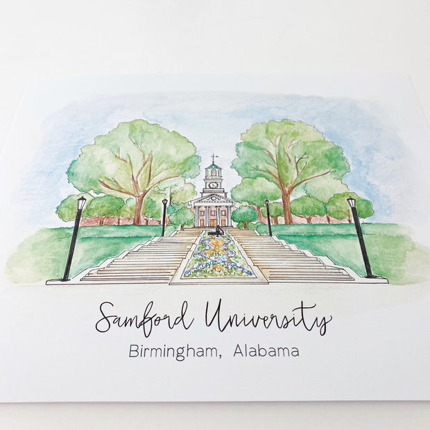 Birmingham, Alabama landmarks: Samford University Art Print