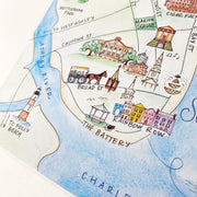 Charleston, South Carolina Map Art Print