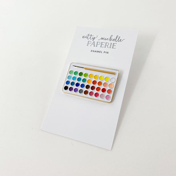 Watercolor Palette Enamel Pin