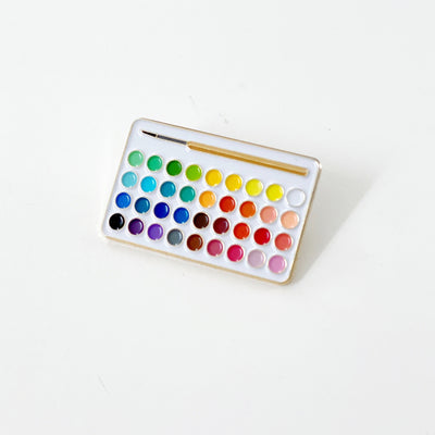 Watercolor Palette Enamel Pin