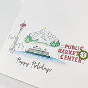 Seattle, Washington Holiday Greeting Card