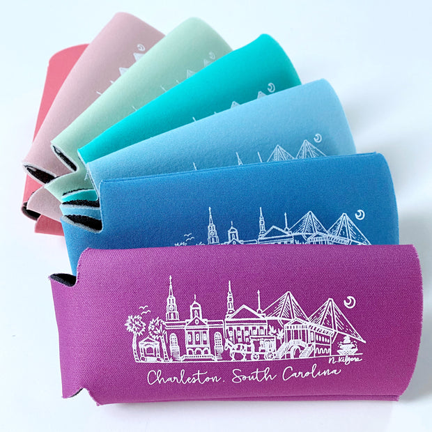 Charleston Rainbow Row Slim Can Holder