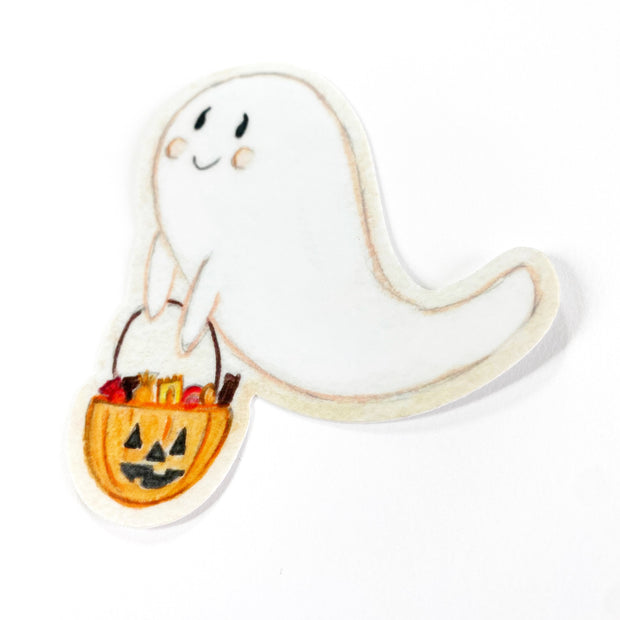 Trick or Treat Ghost Sticker