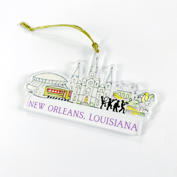 New Orleans, Louisiana Skyline Acrylic Ornament