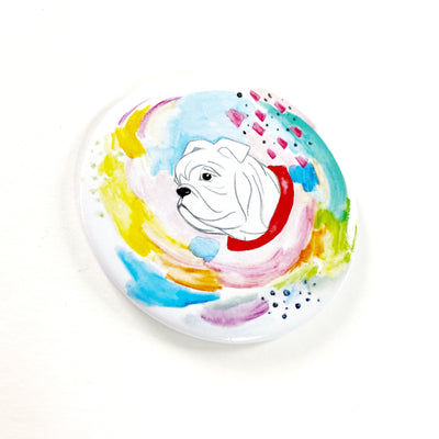 Bulldog Watercolor Magnet