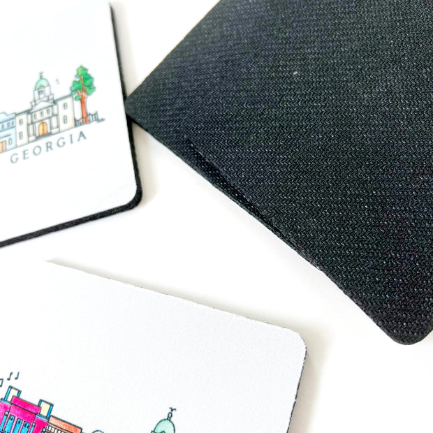 Athens, Georgia Neoprene Coaster Set