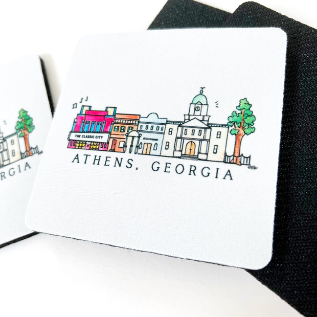 Athens, Georgia Neoprene Coaster Set