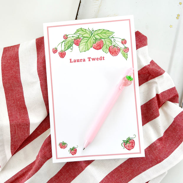 Strawberries Personalized Notepad