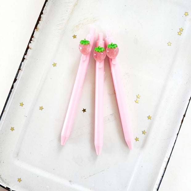 Pink Strawberry Pens