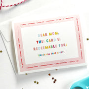 Mother's Day Check the Box Greeting Card