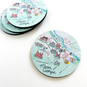 Macon, Georgia Neoprene Coaster Set