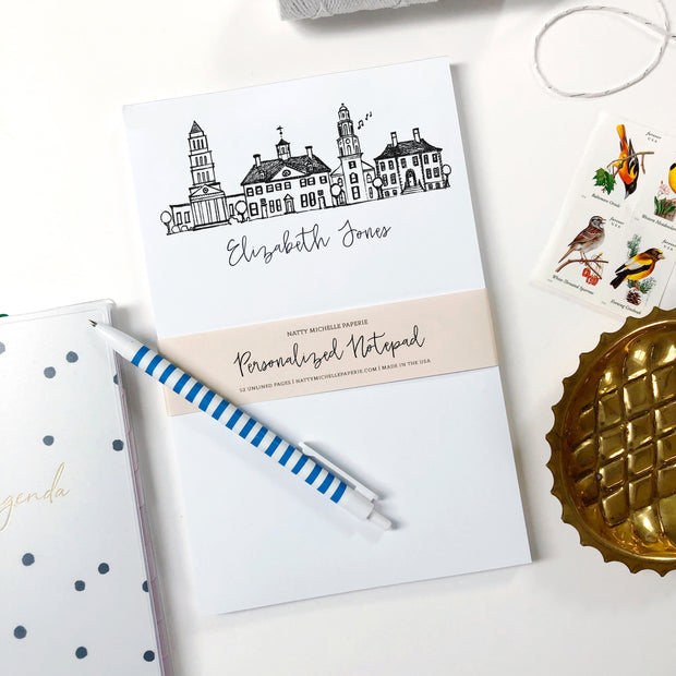 *Available in a Variety of Skylines* Personalized Notepads