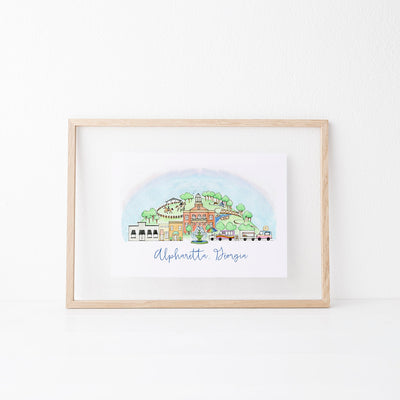 Alpharetta, Georgia Skyline Art Print