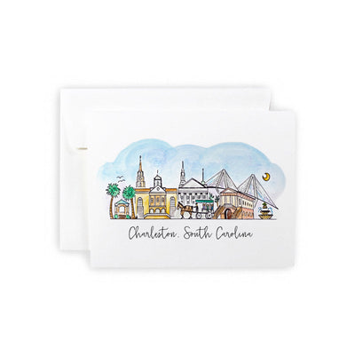 Charleston, South Carolina Skyline Greeting Card