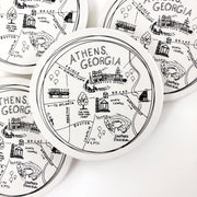 Athens Map Ceramic Coasters