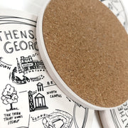 Athens Map Ceramic Coasters