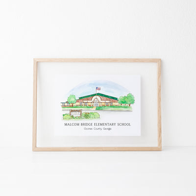 Oconee Schools: Malcom Bridge Elementary School Art Print