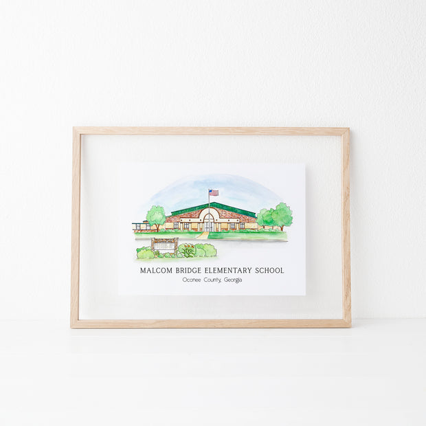 Oconee Schools: Malcom Bridge Elementary School Art Print