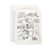 University of Georgia Map Greeting Card