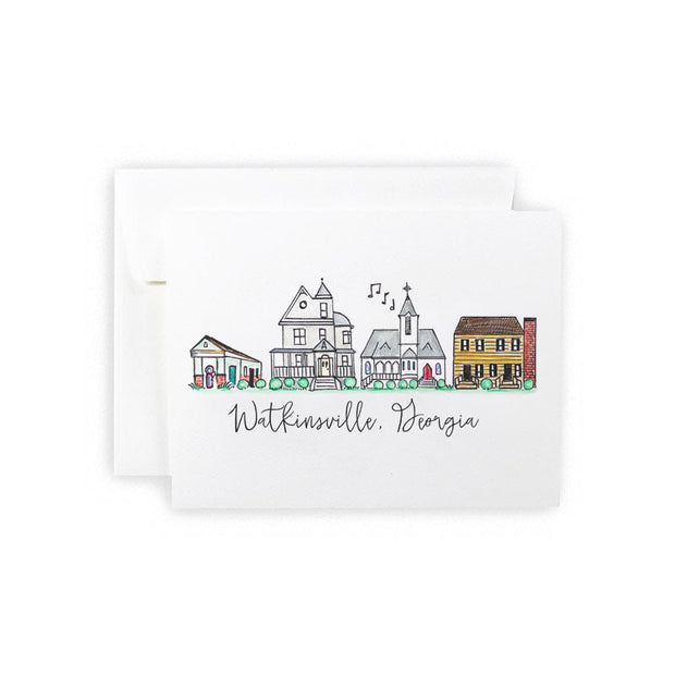 Watkinsville, Georgia Skyline Greeting Card