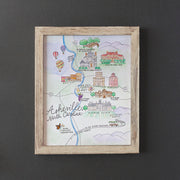 Asheville, North Carolina Map Art Print