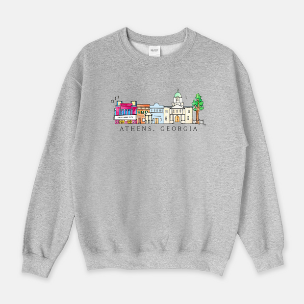 Athens Skyline Adult Sweatshirt