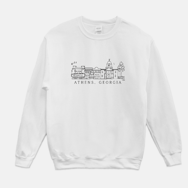 Athens Skyline Adult Sweatshirt