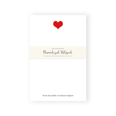 Heart Personalized Notepad