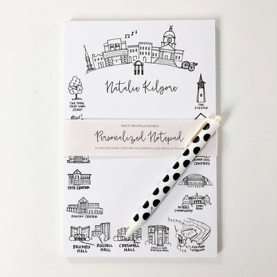 Athens, Georgia Landmarks Personalized Notepad