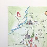 Atlanta, Georgia Map Art Print