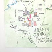 Atlanta, Georgia Map Art Print