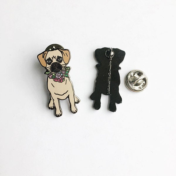 Puggle Enamel Pin