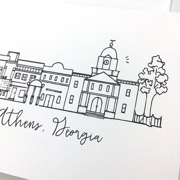 Athens Skyline Greeting Card