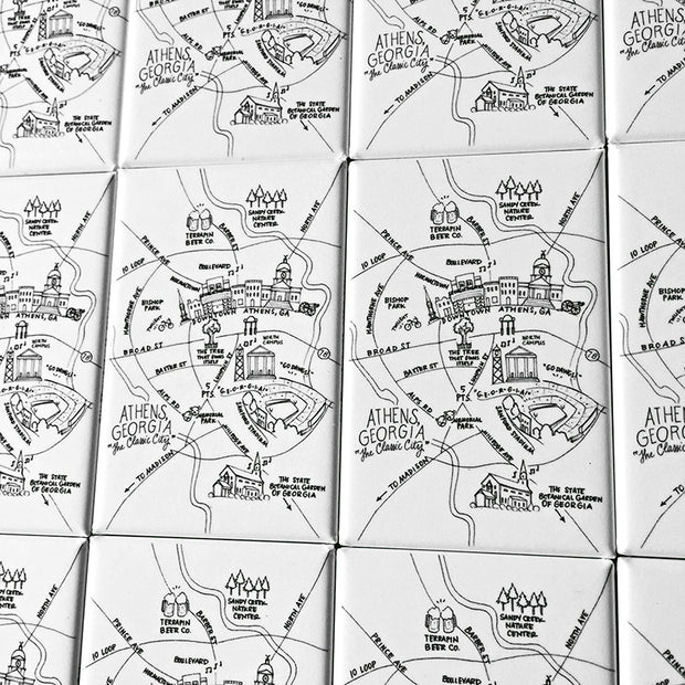 Athens Map Magnets