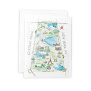 Central Park, NYC Map Greeting Card