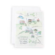 Watkinsville, Georgia Map Greeting Card